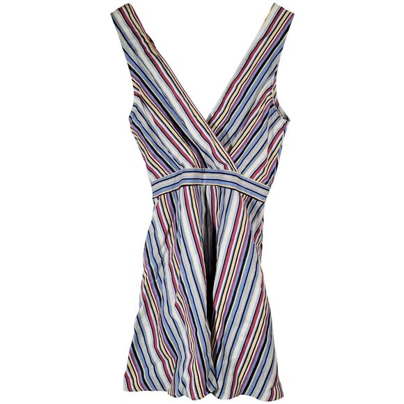 Speechless Linen Multi Color Striped Sleeveless V Neck Dress XL NWT - Picture 2 of 9